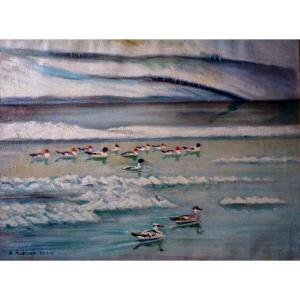 "harles On The Loire At Guilly" By A.andrieux ..january 1941