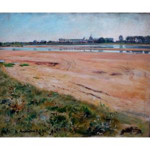 "saint Benoit" Banks Of The Loire By A.andrieux ..summer 1942