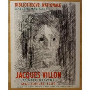 Poster National Library "jacques Villon"...1959