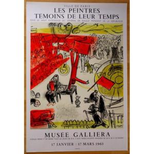 Poster "marc Chagall" Galliera Museum 1963..mourlot