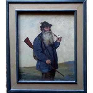 "the German Hunter" Illegible Signature (german?) Circa 1920