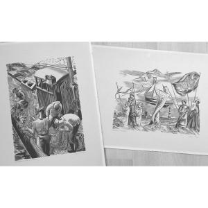 "ouessant, Port In Bessin" By Jean Chieze...brittany, Normandy