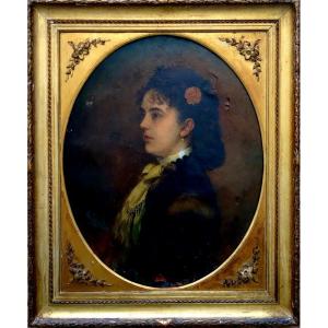 "young Woman" By Antoine Laborde Circa 1870/80
