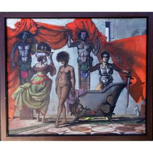 "the Bath" By Antoine Ribet ..1971