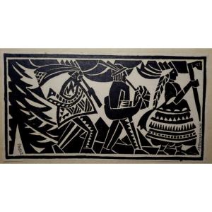 "the Defile" By Janusz Tlomakowski (polish)...paris 1925/30