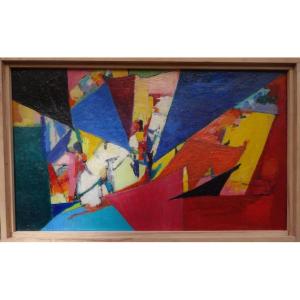 "abstraction" By Antoine Beggiora ....castres Circa 1960/70