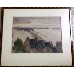 "landscape Of The Channel" By Jacques Simon, Normandy Circa 1950/60