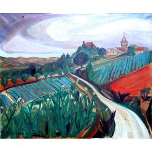 "country Landscape" By Christian Schmidt Circa 1950/60