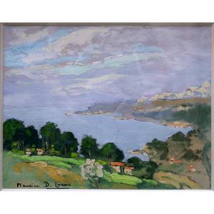 "mediterranean Coast" By Maurice Désiré Lucas Circa 1950/60