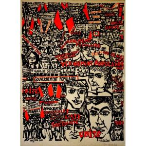 "popular Government" Litho Gabriel Paris, May 68