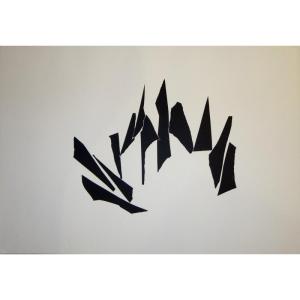 "abstraction" Lithograph By Alicia Penalba Circa 1970/80
