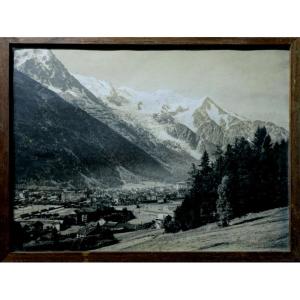 "chamonix And Les Bossons" Photograph Circa 1940/50