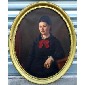 "madame" Large Portrait By Fenouillet ..1879