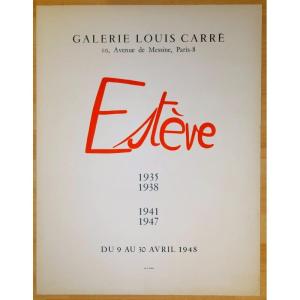 Poster "esteve" By Mourlot ..gallery Louis Carre ..1948