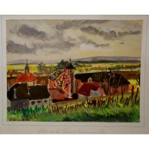 "quarry Under The Woods" Seine Valley ...g.genot 1954