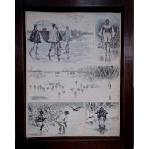 "hunting In Black Africa" By Adrien Marie, Circa 1890