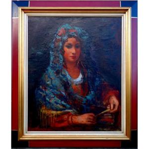 "the Beautiful Andalusian Woman" By Pedro Creixams