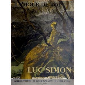 Poster "luc Simon" Mourlot, Sorlier Galerie Motte 1964