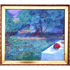 "in The Garden" By E. Kosegarden (swedish) Circa 1930