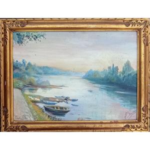 "t Lohe Garonne In Castillon" Antonin Salinas ..1930/35