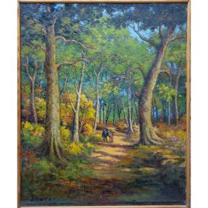 "the Wood Gatherer And His Donkey" By Jacques Lucas