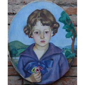 "little Girl With Flors"..pierre Deval 1924