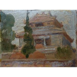 "indochinese Temple"...unsigned...circa 1930/40