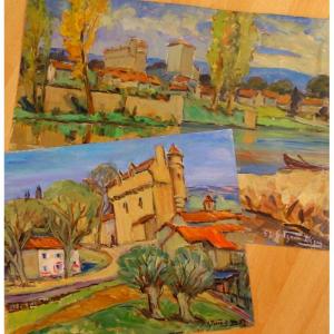2 Views Of "varen" Lot Et Garonne, G.izaure-dezes ..1957