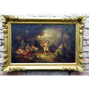 "dancer In Harem" Attributed To Fresderic Borgella Around 1880