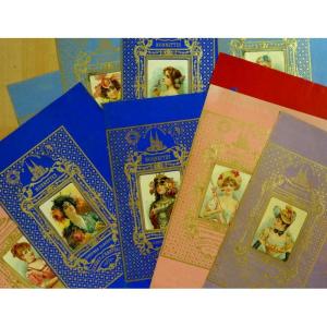Lot Of 11 Chromolithos 1900 Packaging Nonnettes Gerbet Chartres