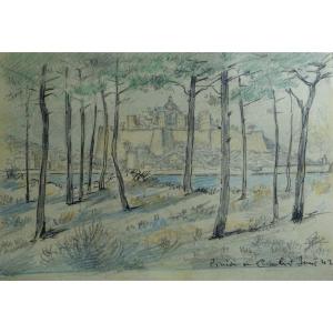 "calvi" 6 Drawings By Gustave Alaux ...corsica 1942