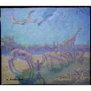 "antilopes, Girafes,"....alfred Andrieux