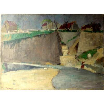 "landscape" By Arturo Tejero ... Living Room Painting From 1950