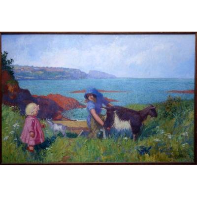 "Scéne Bucolique a JERSEY" par André LAGARRIGUE ,Mai 1914