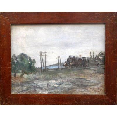 "the Locomotive" By Henry Marie Bessy ... 1928