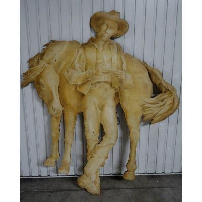 "cowboy A La Cigarette" ... Large Panel Circa 1975/80