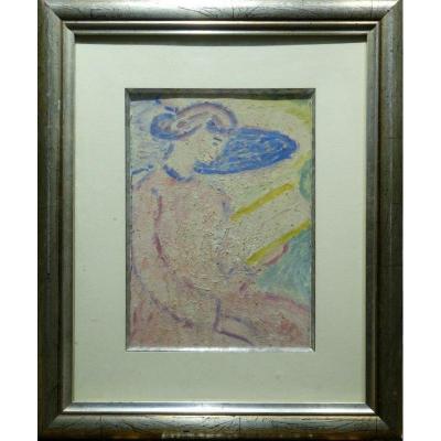 "seated Woman" By Marc Lafargue ... Toulouse Around 1920