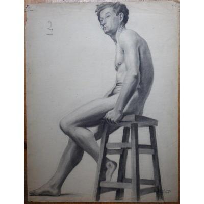 "naked Man" By Simone Rousselet Circa 1935