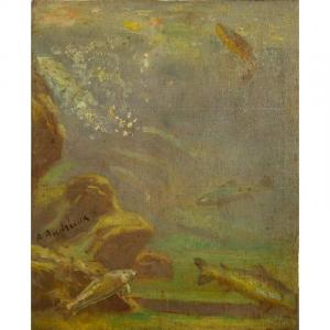 "trouts" By Alfred Andrieux Circa 1920