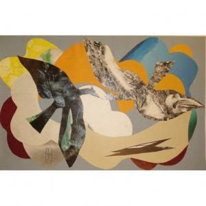 "birds In The Clouds" By Ida Colucci Circa 1950/60