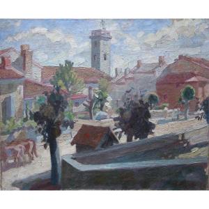 "Village du MIDI " par Jean de la FONTINELLE vers 1930