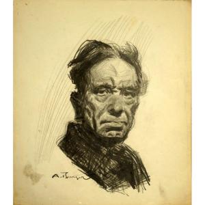 "self Portrait" Drawing By A.burger