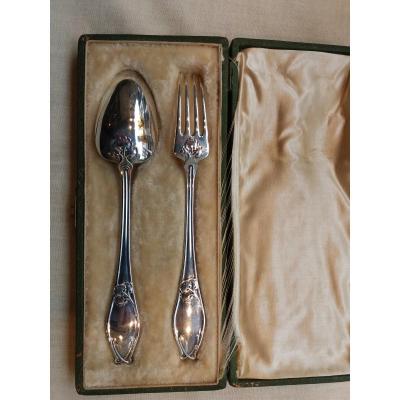 1 Silver Cutlery Ginko Biloba Alphonse Debain