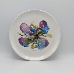 	 Segries Workshop - Zao Wou-ki - Plate - Porcelain - Orchids