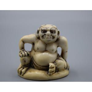 Rare Japanese Ivory Netsuke Depicting An Oni — Edo Period, 19th Century