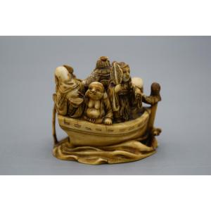 The Seven Gods Of Happiness On The Takarabune Meiji