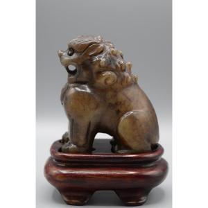 Carved Stone Lion Of Protection - XIXth Century