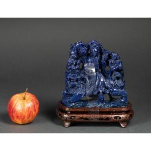  Lapis-lazuli Guanyin Sculpture 