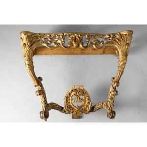 Louis XV Period Carved And Gilded Wooden Console Table