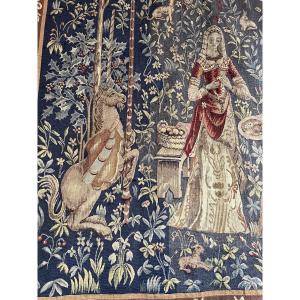 Aubusson Tapestry La Dame à La Licorne 19th Century